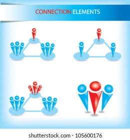 Connection Elements Set, vector