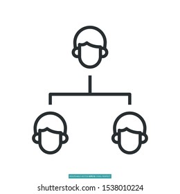 Connection employee icon vector illustration logo template for many purpose. Isolated on white background.
