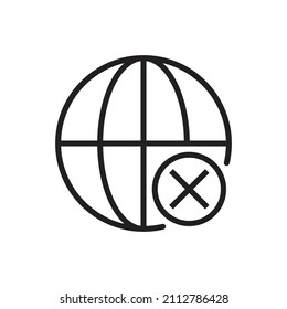 Diseño de icono de error de conexión aislado en fondo blanco
