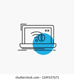 Connection, error, internet, lost, internet. Line Icon