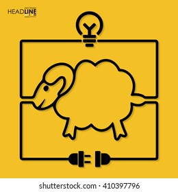 Connection flat design agriculture