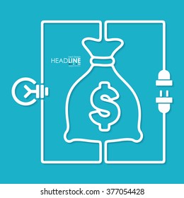 Connection flat design business