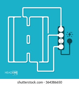 Connection flat design delivery