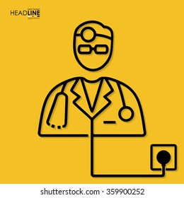 Connection flat design medicine
