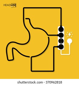 Connection flat design medicine