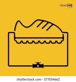 Connection flat design shopping