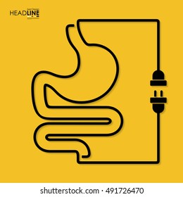 Connection flat design veterinary