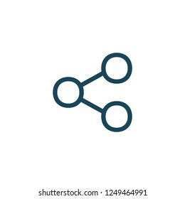 Connection flat icon. Single high quality outline symbol of network for web design or mobile app. Thin line signs of web for design logo, visit card, etc. Outline logo of link
