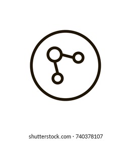 Connection flat icon. Single high quality outline symbol of network for web design or mobile app. Thin line signs of web for design logo, visit card, etc. Outline logo of link