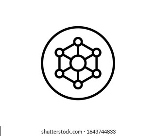 Connection flat icon. Thin line signs for design logo, visit card, etc. Single high-quality outline symbol for web design or mobile app. Connection outline pictogram.
