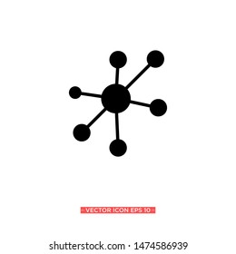 connection flat icon vector illustration