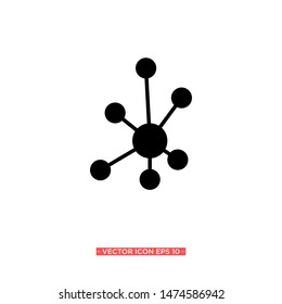 connection flat icon vector illustration