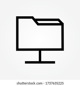 connection folder template icon vector illustration