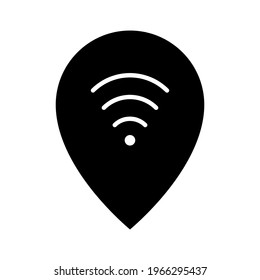 Connection, free wifi, pin icon vector image. Can also be used for Maps and Location. Suitable for use on web apps, mobile apps and print media.