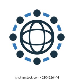 Connection, global, internet icon. Simple editable vector illustration.