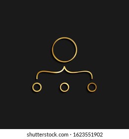 connection gold icon. Vector illustration of golden icon