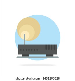 Connection, Hardware, Internet, Network Abstract Circle Background Flat color Icon
