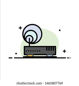 Connection, Hardware, Internet, Network  Business Flat Line Filled Icon Vector Banner Template. Vector Icon Template background