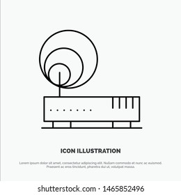 Connection, Hardware, Internet, Network Line Icon Vector. Vector Icon Template background