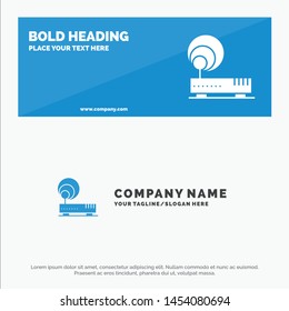 Connection, Hardware, Internet, Network SOlid Icon Website Banner and Business Logo Template