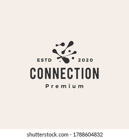 connection hipster vintage logo vector icon illustration