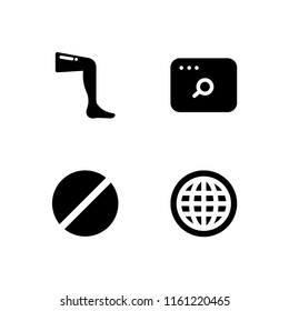 connection icon. 4 connection set with www, url and medicine vector icons for web and mobile app