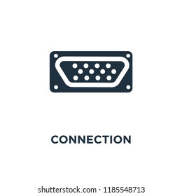 Connection icon. Black filled vector illustration. Connection symbol on white background. Can be used in web and mobile.