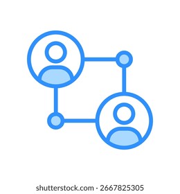 Ícone de conexão - Ilustração do vetor de cor azul