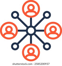 Connection Icon Color Line Vector Illustration