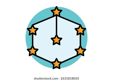 ícone Conexão. ícone de estrutura de tópicos colorido estilo. ícone relacionado à identidade visual. elementos de negócios ilustração de vetor