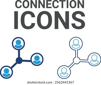 Connection icon. Contains friends, groups of friends, socialize, friendly, cheers, trust, support, and best friends icons. Solid icon collection. Vector illustration.