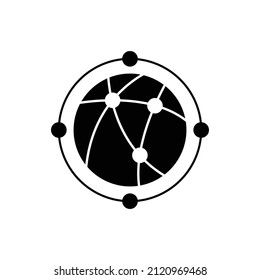 Verbindungssymbol-Design einzeln auf weißem Hintergrund