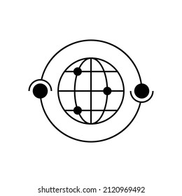 Connection icon design isolated on white background