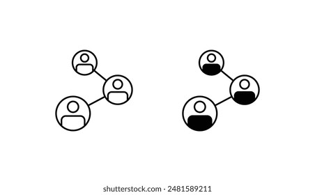 connection icon design with white background stock illustration