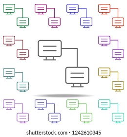 connection icon. Elements of online and web filled in multi color style icons. Simple icon for websites, web design, mobile app, info graphics
