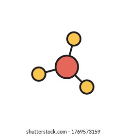 connection icon filled outline avector illustration full color. isolated on white background