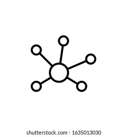 Connection icon. Flat vector graphic in white background.