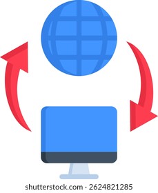 Connection Icon Flat Vector Illustration