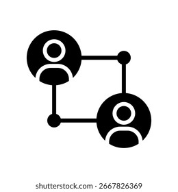 Ilustración vectorial de glifo de icono de conexión