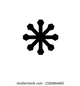 Connection icon. Hub network connection isolated on grey background. Vector illustration. People network vector icon