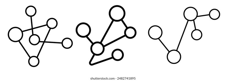 Connection icon. Hub network connection isolated on white background. Vector illustration.