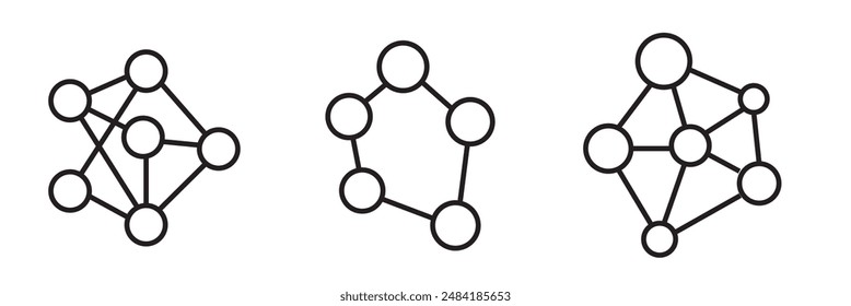 Connection icon. Hub network connection isolated on white background. Vector illustration.