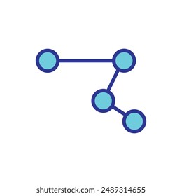 Verbindungssymbol Hub-Netzwerkverbindung auf weißem Hintergrund isoliert. Verbinden, Datenfreigabe, Link-Symbol, Netzwerkfreigabe. Logo-Zeichen der sozialen Kommunikationsschnittstelle. Vektorillustration. EPS-Datei 89.