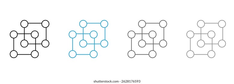 Connection icon. Hub network connection isolated on white background. Vector illustration. EPS 10 .