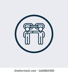 Verbindungssymbol einzeln auf weißem Hintergrund aus der Unternehmenspartnerschaftskollektion. Verbindungs-Symbol-Trend und modernes Verbindungssymbol für Logo, Web, App