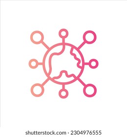 Verbindungssymbol mit isolierter Vektorgrafik und transparentem Hintergrund