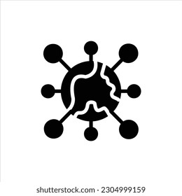 connection icon with isolated vektor and transparent background