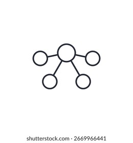 connection icon. linear style sign for mobile concept and web design. Vector icon. Symbol, logo illustration. Vector graphics