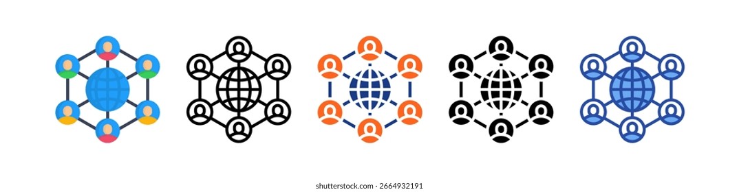 VerbindungssymbolMulti-Style-Illustration