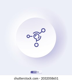 Verbindungssymbol. Symbole für Netzwerk und Technologie. Symbol für Computertechnologie und Netzwerktechnik. Vektorsymbole sind einzeln auf weißem Hintergrund.